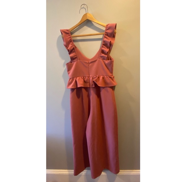 Gianni Bini Pink Peplum Jumpsuit |M| - Picture 13 of 14